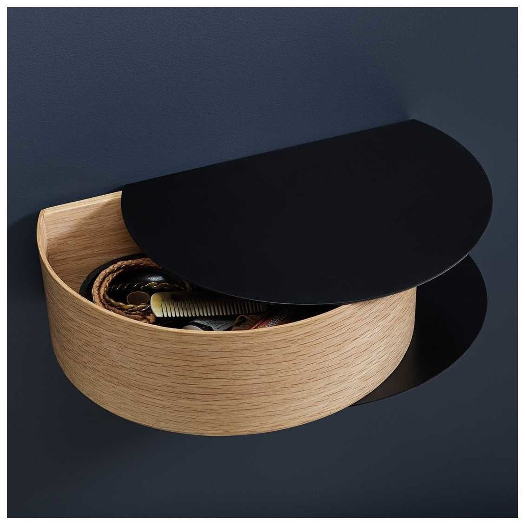 WOUD Wallie wall drawer Oak/Black