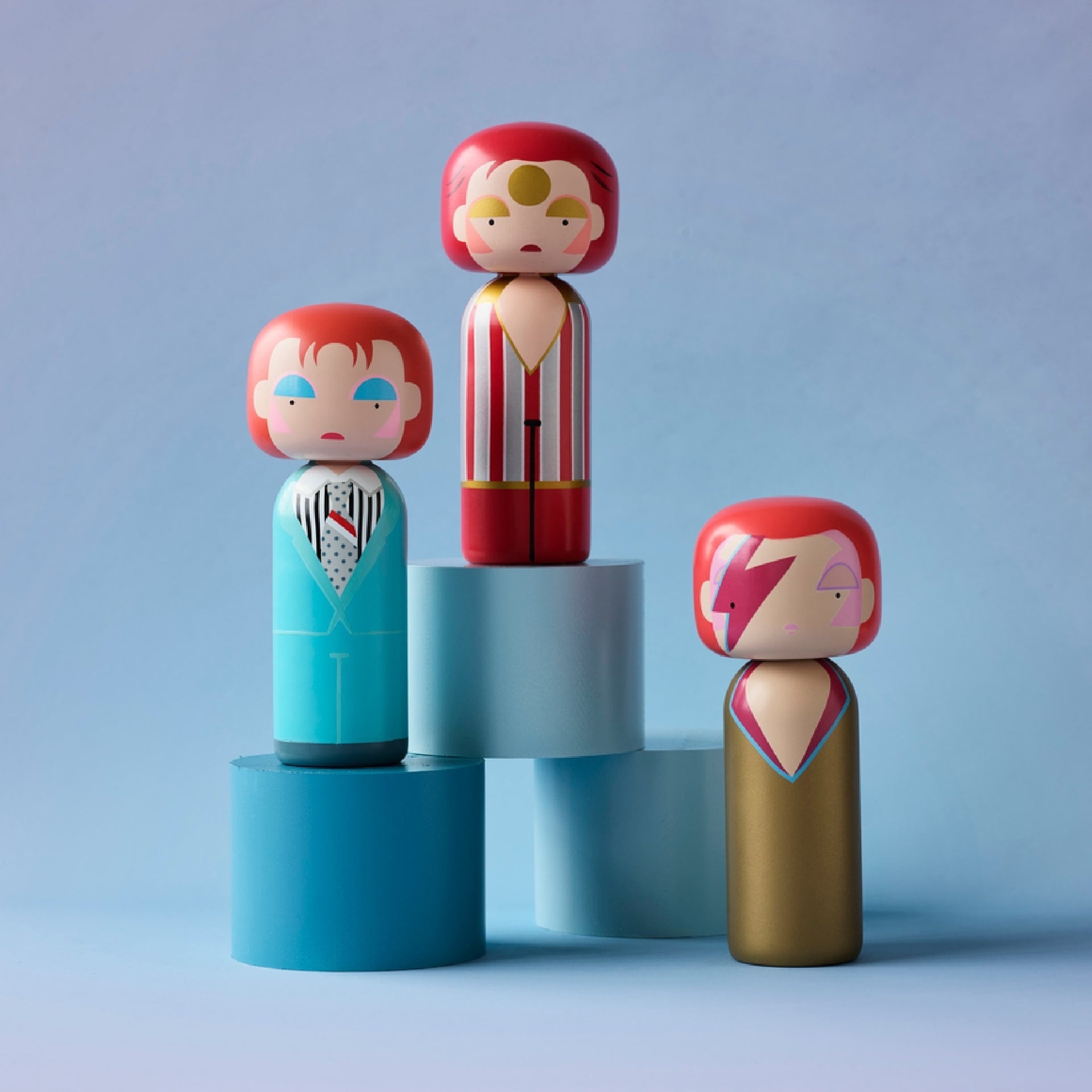 Lucie Kaas Kokeshi - Sketch.inc - David Bowie (Ziggy Stardust)