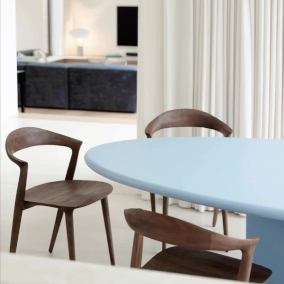 TOOON by Toon De Somer Ton Sur Tooon TST Table small cement 177x132cm - Kristalblauw 379