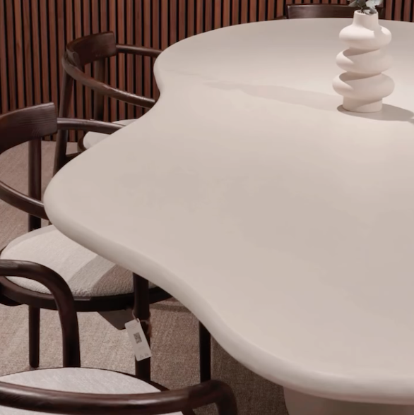 TOOON by Toon De Somer Ton Sur Tooon TST Table small cement 177x132cm - Kristalblauw 379