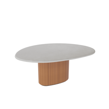 TOOON by Toon De Somer Taso Table small cement 177x132cm Bamboo Base