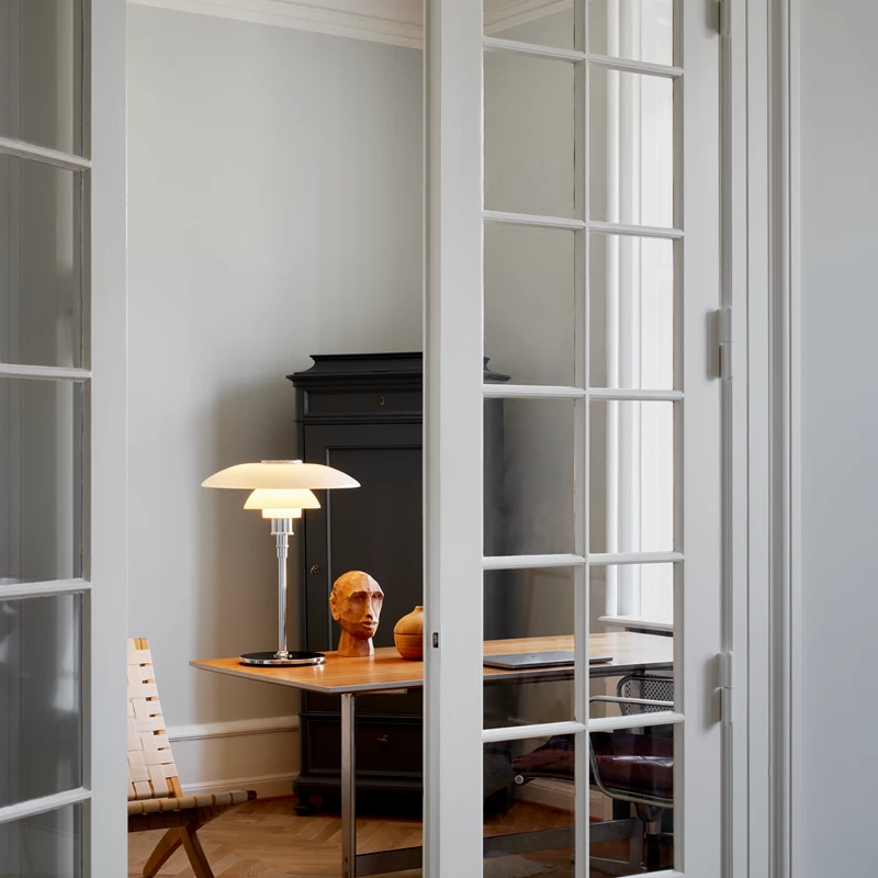 Louis Poulsen PH 4½-3½ Tafellamp - Hoogglans verchroomd