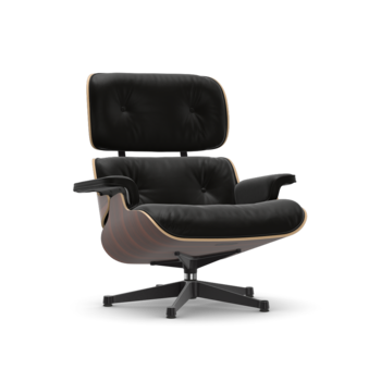 Vitra Eames Lounge Chair - Leder Premium Black/Santos Palisander