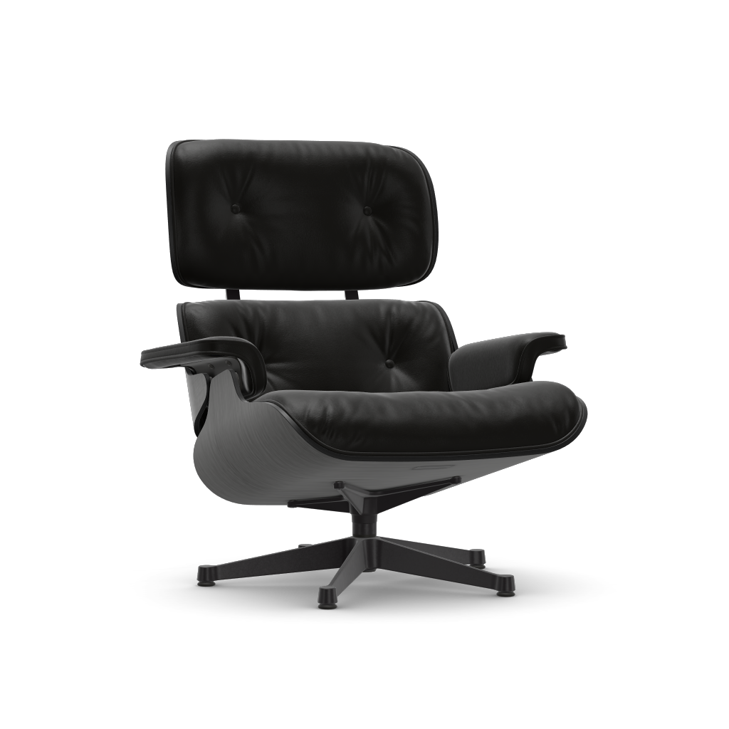 Vitra Eames Lounge Chair - Leder Natural Black/Zwart Essen