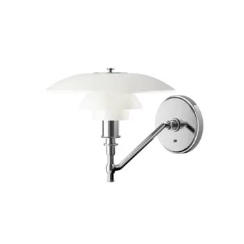 Louis Poulsen PH3/2 Wandlamp Hoogglans verchroomd