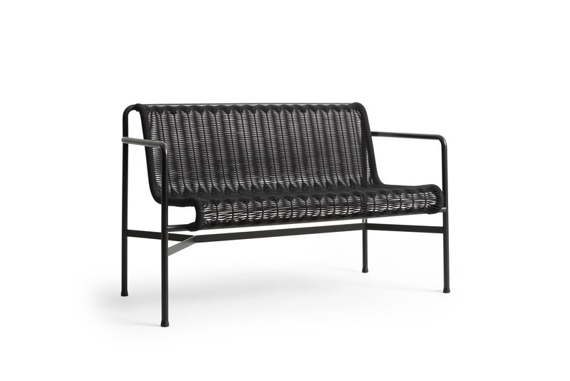 HAY Palissade Cord Dining Bench with Armrest
