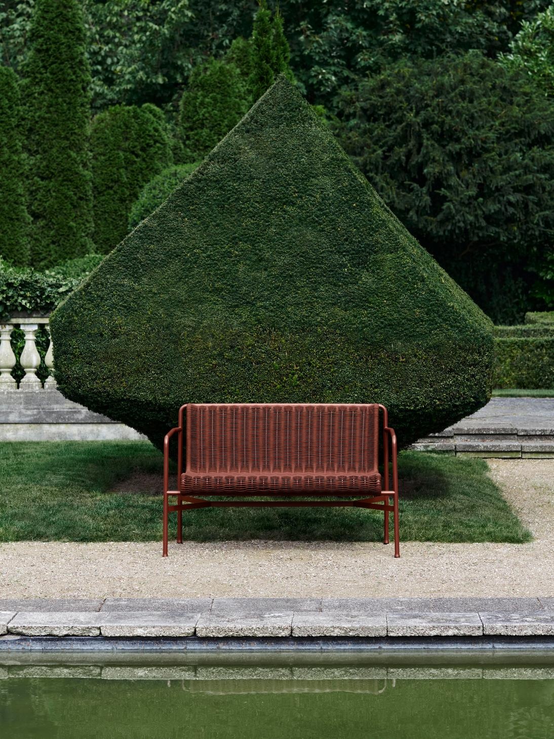 HAY Palissade Cord Dining Bench with Armrest