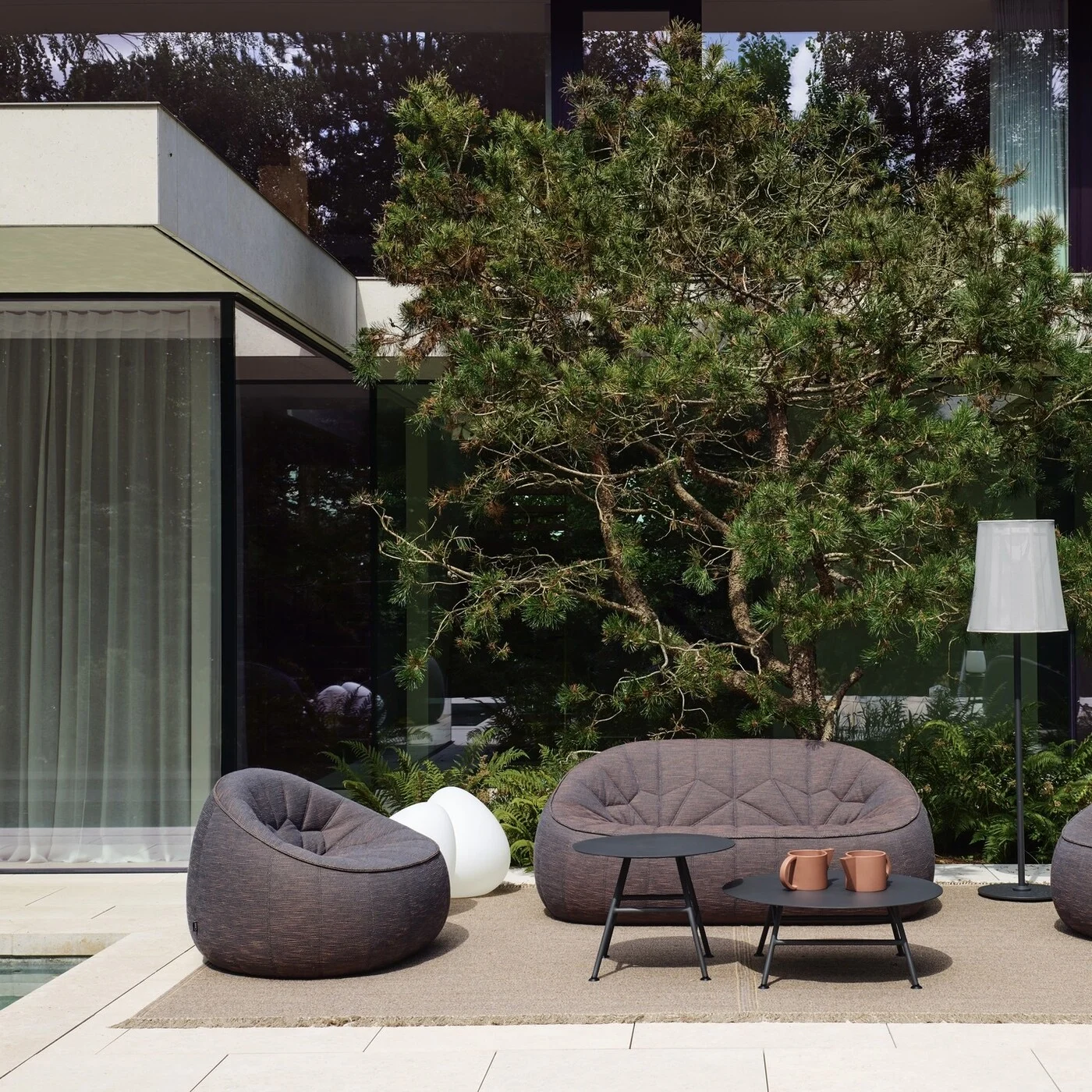 Ligne Roset Ottoman Fauteuil Outdoor - Roma Citrus - SHOWROOMMODEL