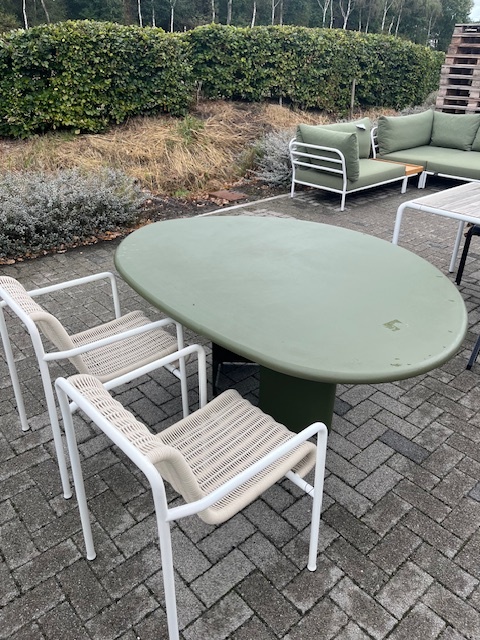 HAY Palissade Cord Dining Armchair Cream White Set of 2 - SHOWROOMMODEL