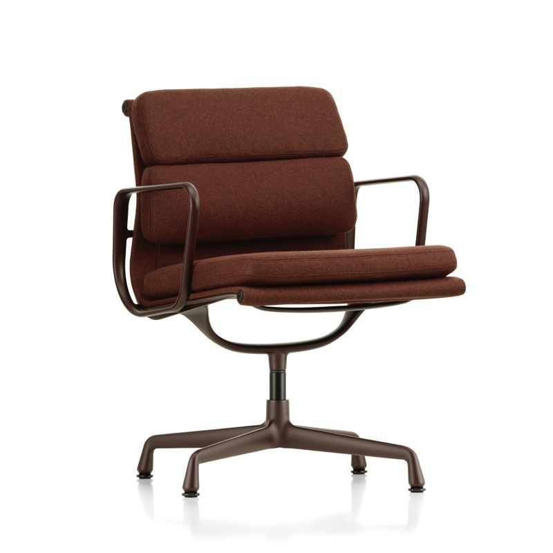 Vitra Soft Pad Chair EA231 met armleuning - Bordeaux/Cosy2 Chestnut
