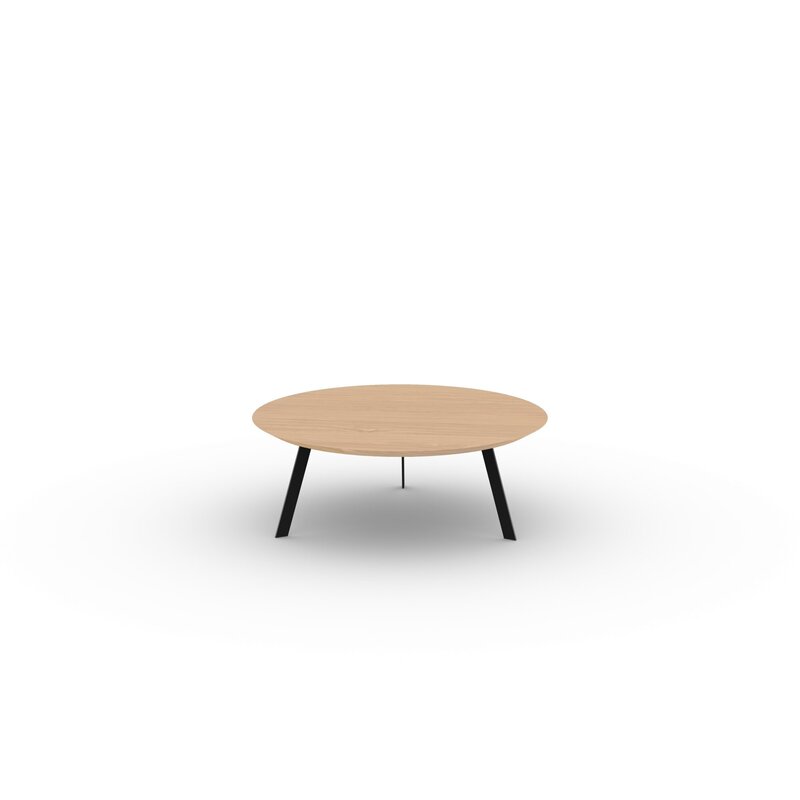 STUDIO HENK New Co Coffee Table 90 Rond Eiken natural light hardwax olie/Black - STOCK ITEM