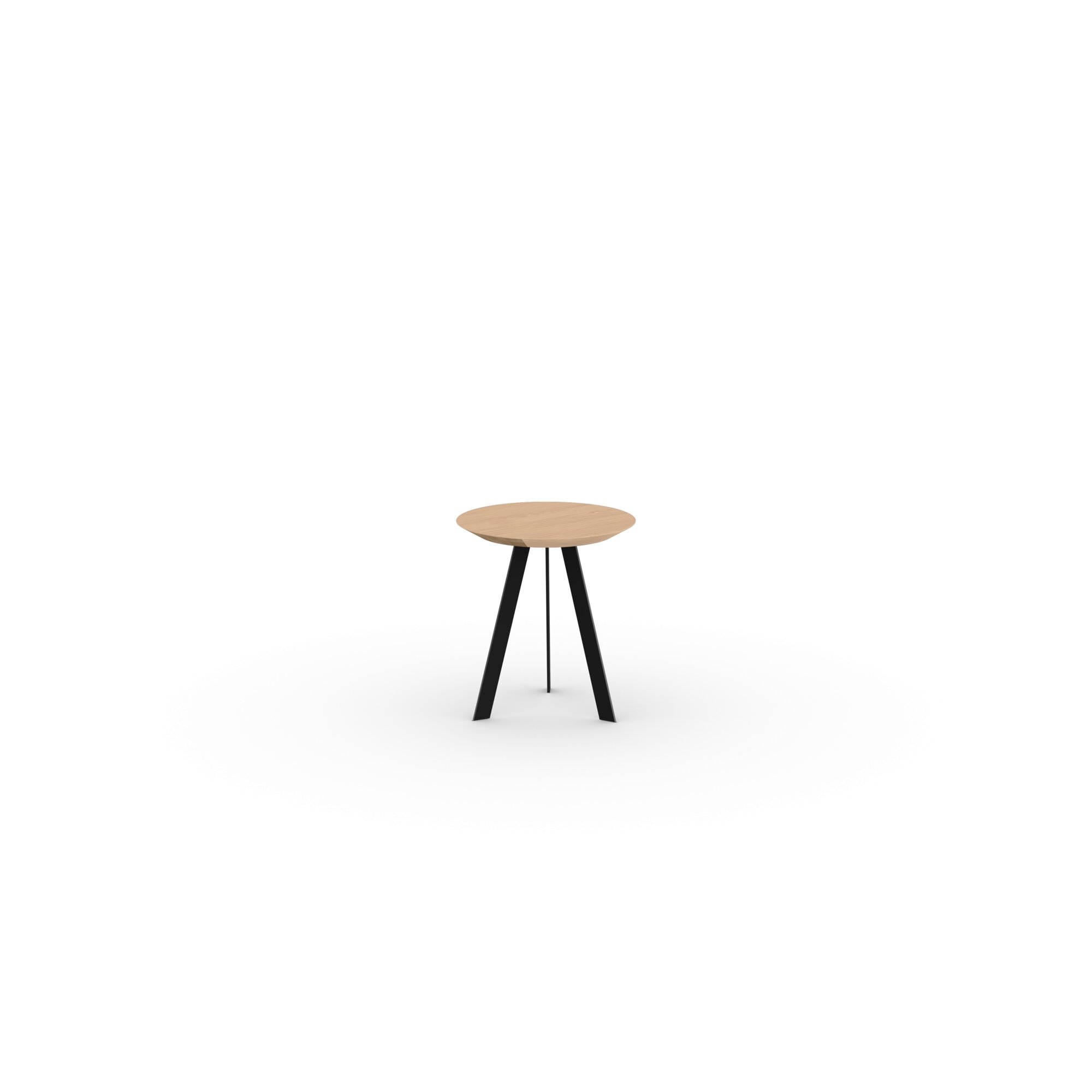 STUDIO HENK New Co Coffee Table 40 Rond Eiken natural light hardwax olie/Black - STOCK ITEM