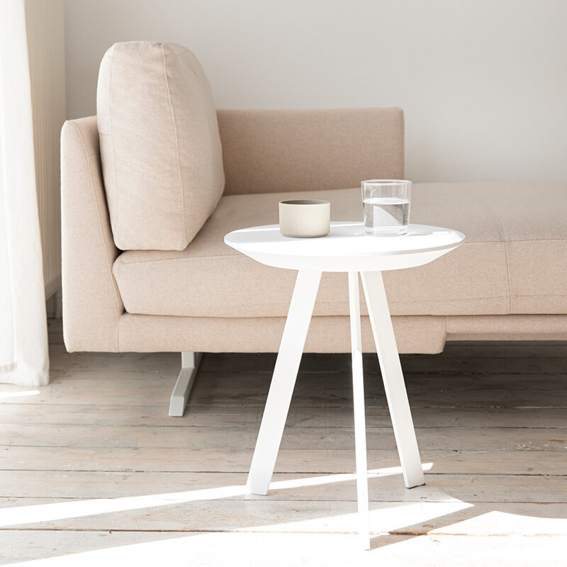 STUDIO HENK New Co Coffee Table 40 Rond Eiken natural light hardwax olie/White - STOCK ITEM