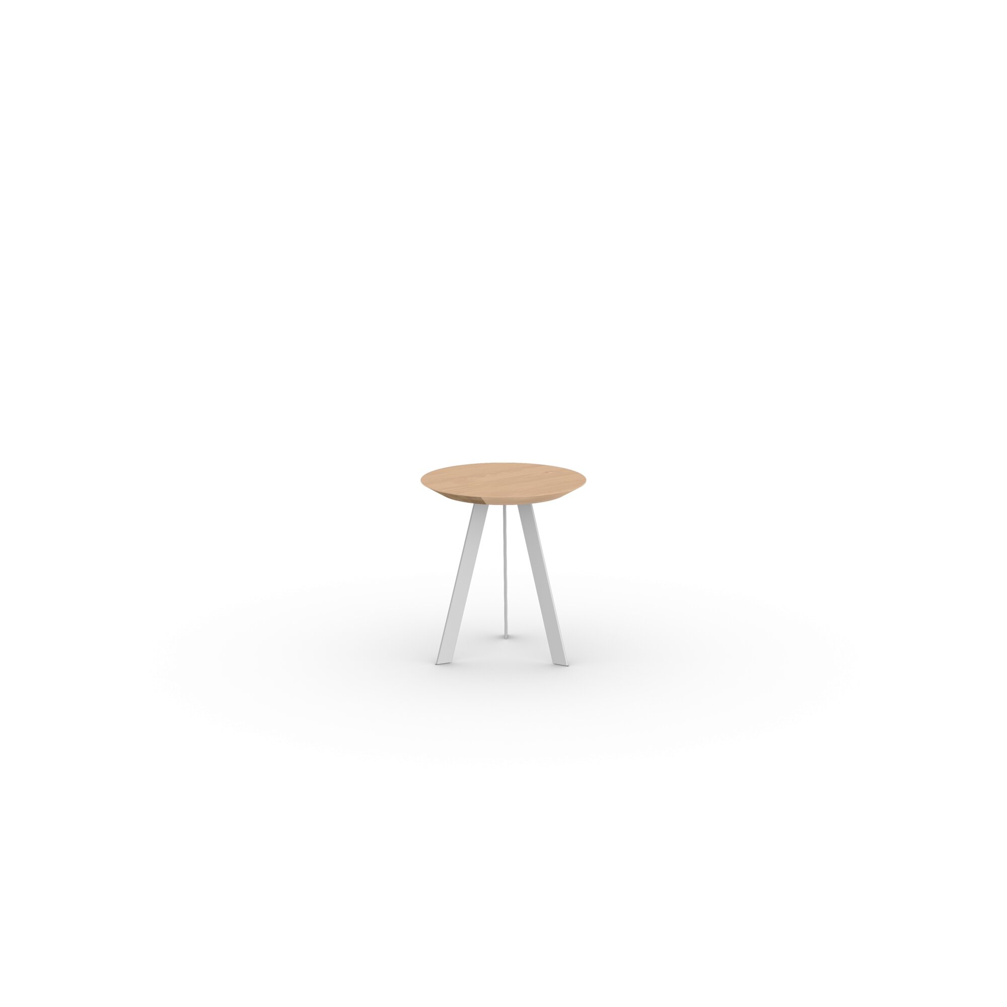 STUDIO HENK New Co Coffee Table 40 Rond Eiken natural light hardwax olie/White - STOCK ITEM