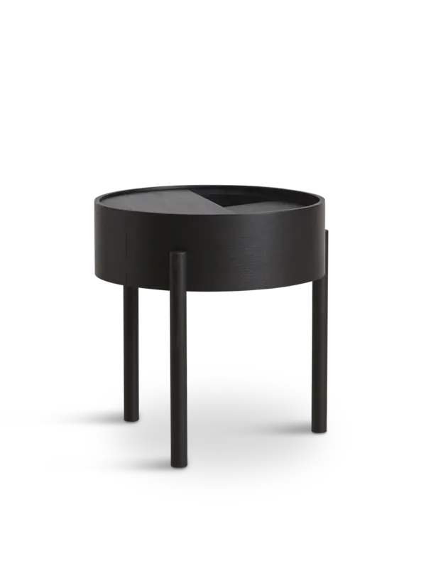 WOUD Arc side table Ø42 cm Black Painted Ash - STOCK ITEM