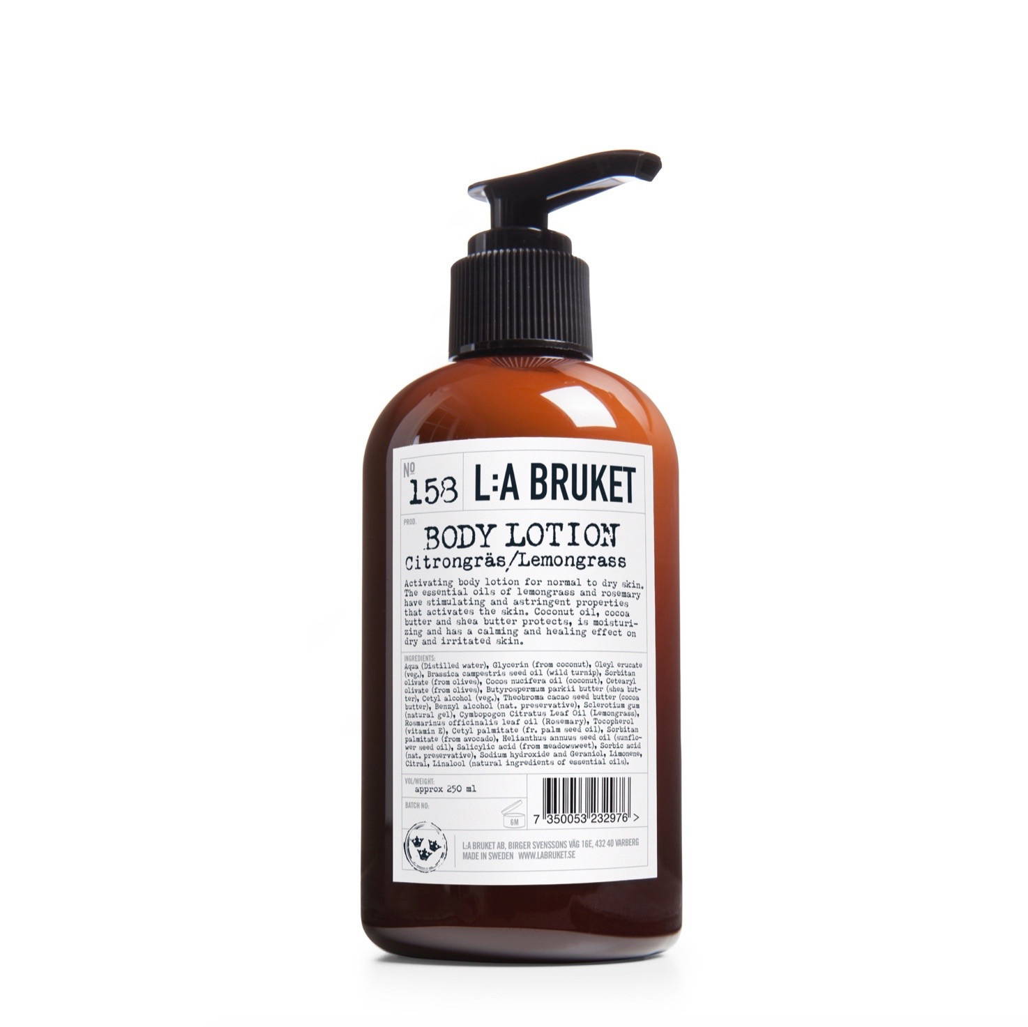 LA Bruket Body Lotion Lemongrass - GELDIG TOT JAN 2026