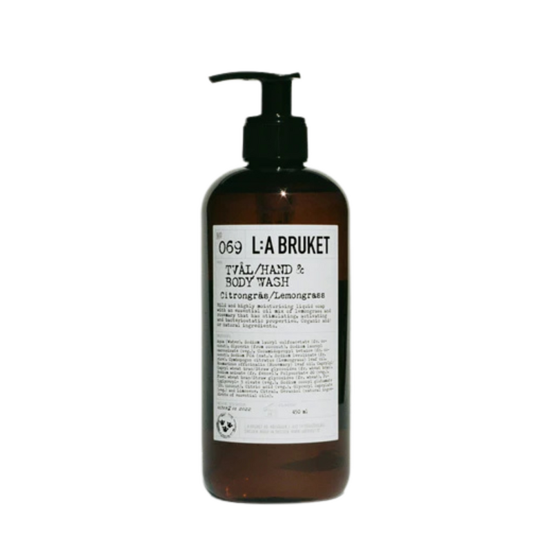 LA Bruket Hand & Body Wash 450ml Lemongrass - GELDIG TOT NOV 2025