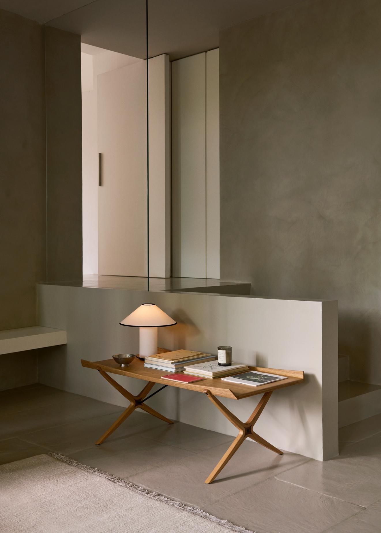 &Tradition X Side Table HM13 Oak With Walnut Inserts