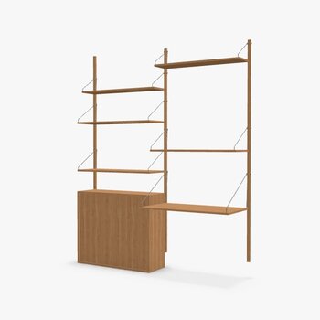 FRAMA Shelving Library Configuration H185.2 x B160 cm - Natural Oak