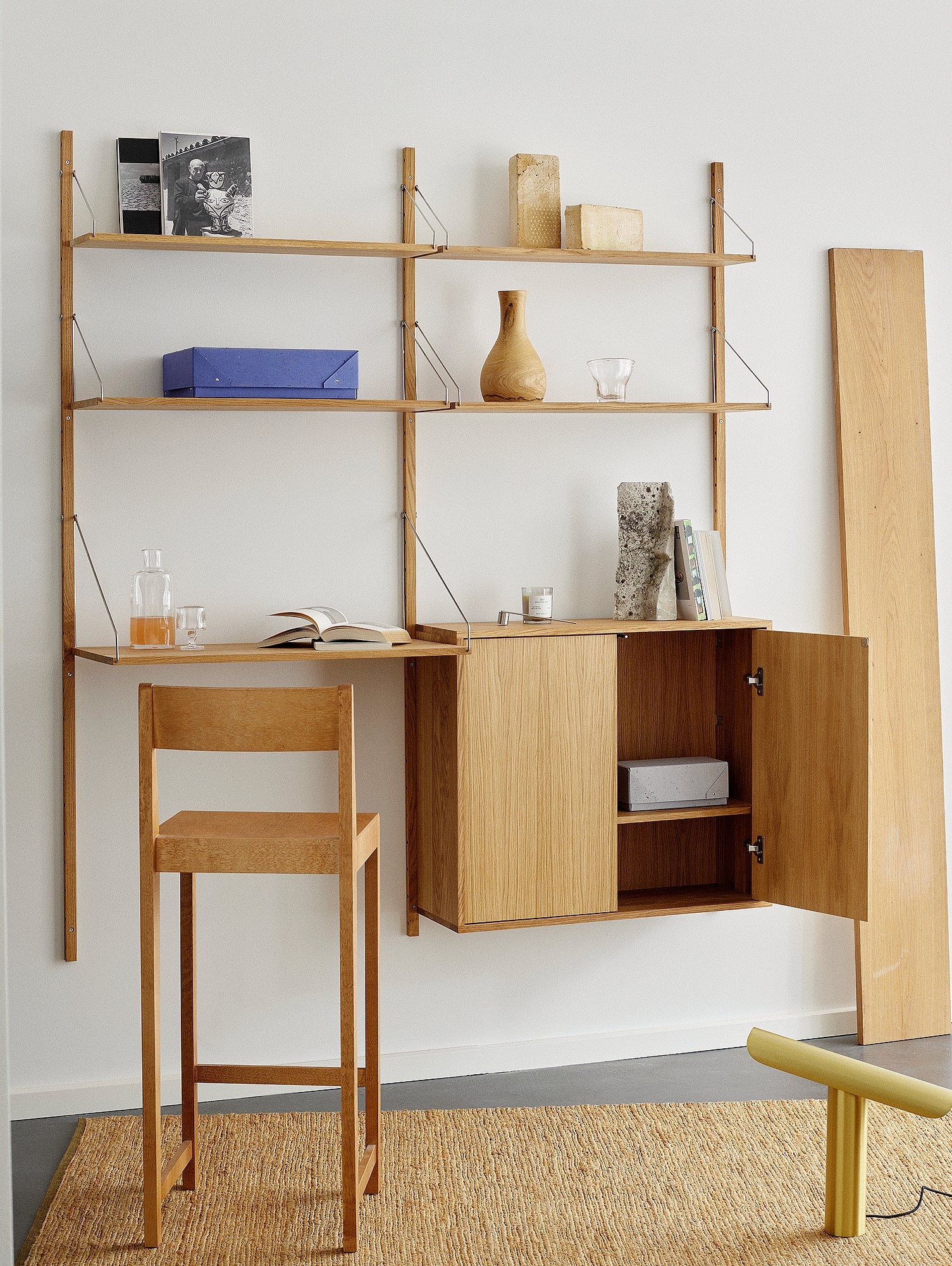 FRAMA Shelving Library Configuration H185.2 x B160 cm - Natural Oak