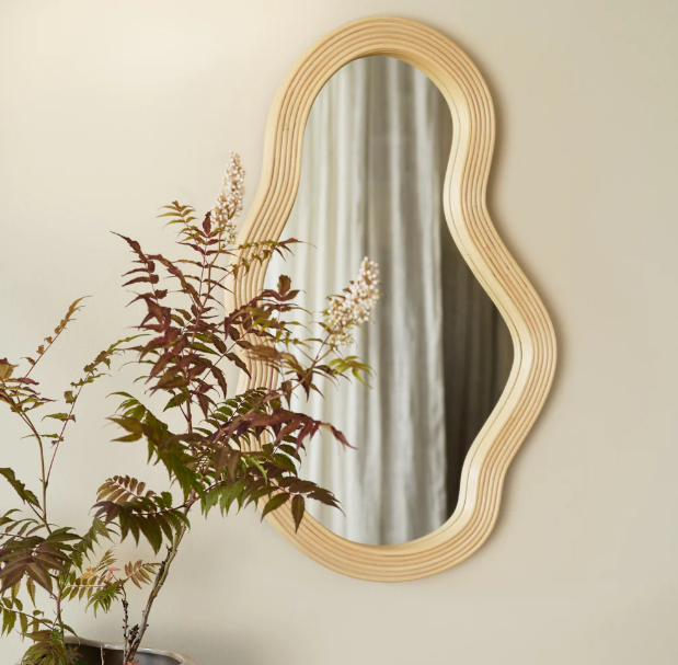 Ferm Living Pond Rattan Mirror Medium - Natural