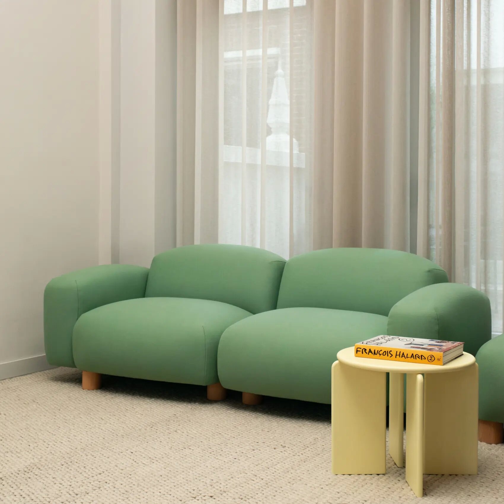 STUDIO HENK Soft Coffee table 32 - eiken groene lak