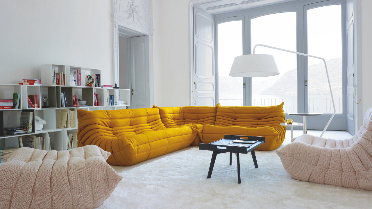 Ligne Roset Togo Configuration tillborg - Craquelin Poudre