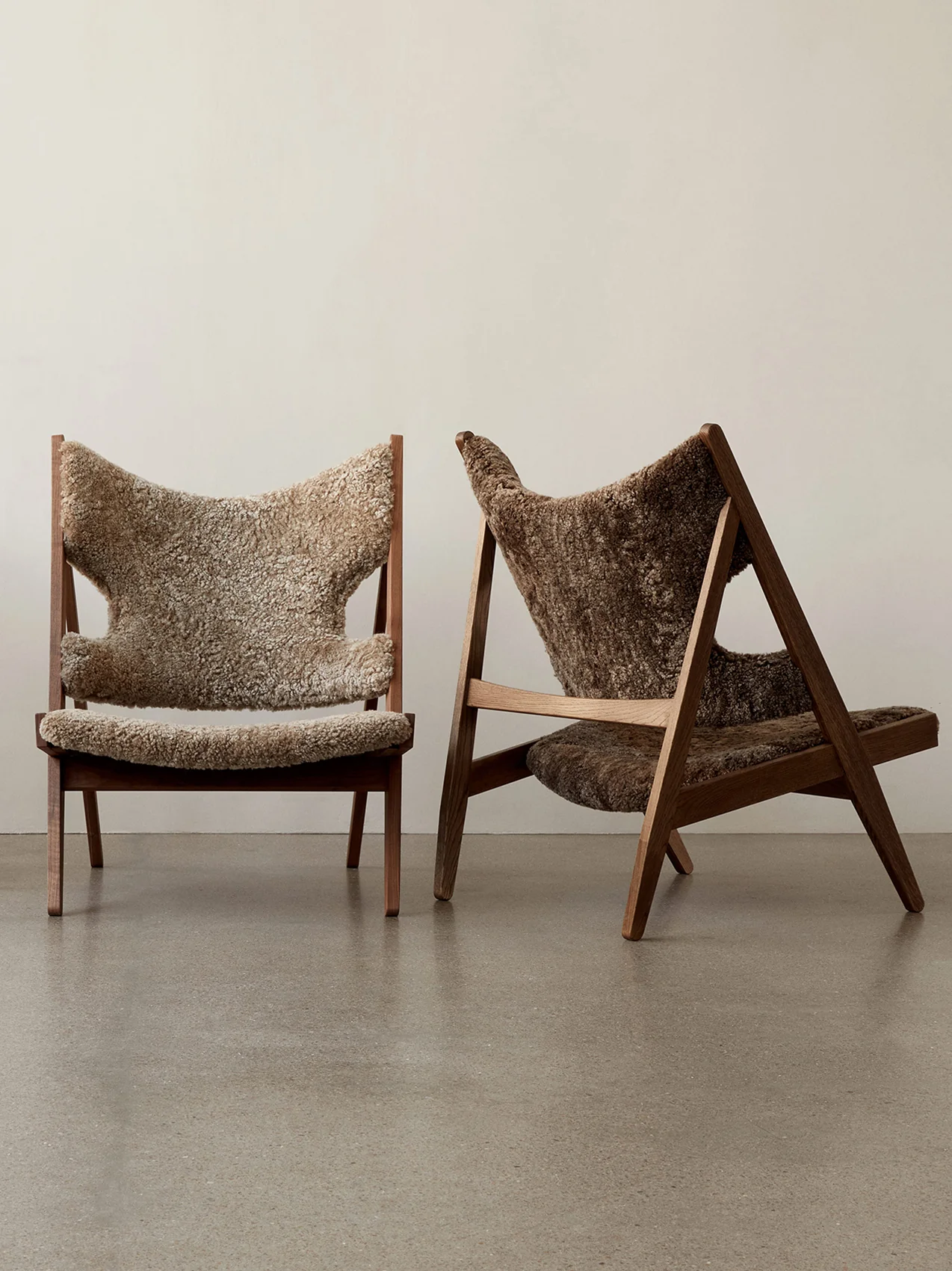 Audo Copenhagen Knitting Lounge Chair - Walnut