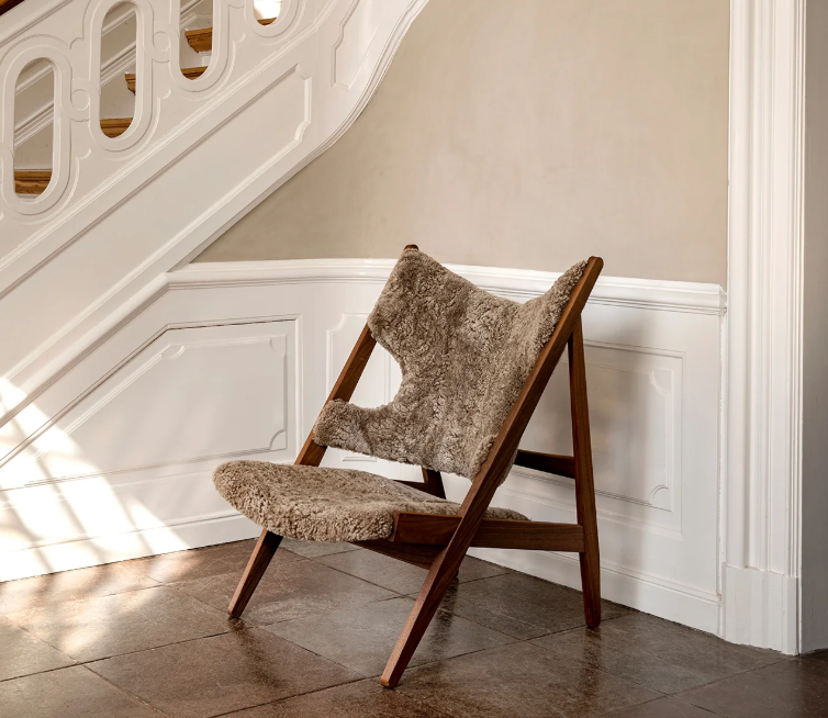 Audo Copenhagen Knitting Lounge Chair - Walnut