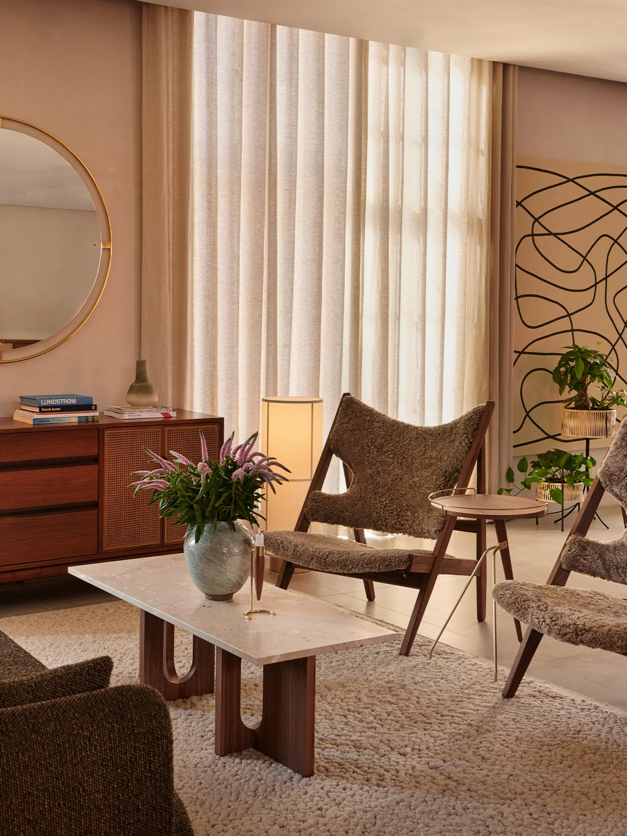 Audo Copenhagen Knitting Lounge Chair - Dark Stained Oak