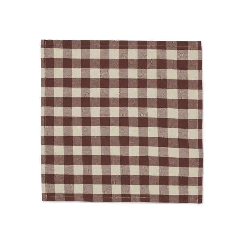 Ferm Living Bothy Check Napkins - Set of 4 - Cinnamon/Grey Green