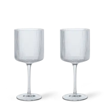 Ferm Living Ripple Red Wine Glasses - Set of 2 Clear