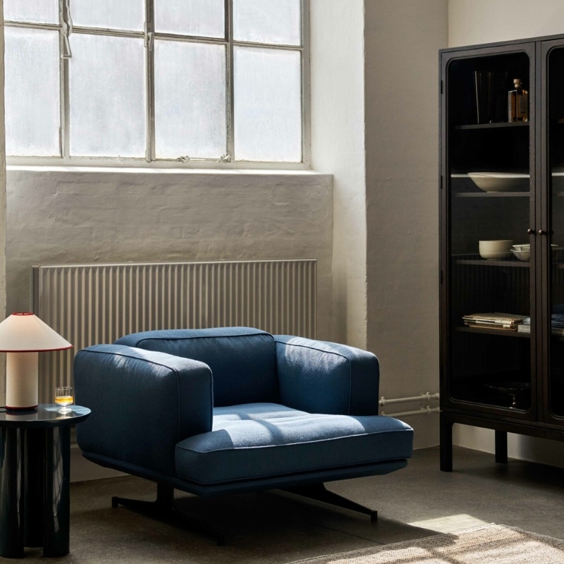 &Tradition Inland Lounge Chair AV21 - Polished Aluminium Legs/Cifrado 0381