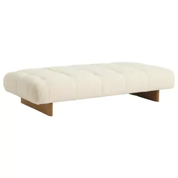 HAY Quilton Lift Daybed Water-based lacquered oak base-Full upholstery-Flamiber-Cream A5