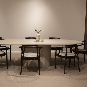 TOOON by Toon De Somer Kiso with Cemented Central Leg 280 x 120cm - White