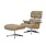 Vitra Eames Lounge Chair + Ottoman - Nubia Bamboo Terra/Kastanje Natural Gelakt/Gepolijst Aluminium