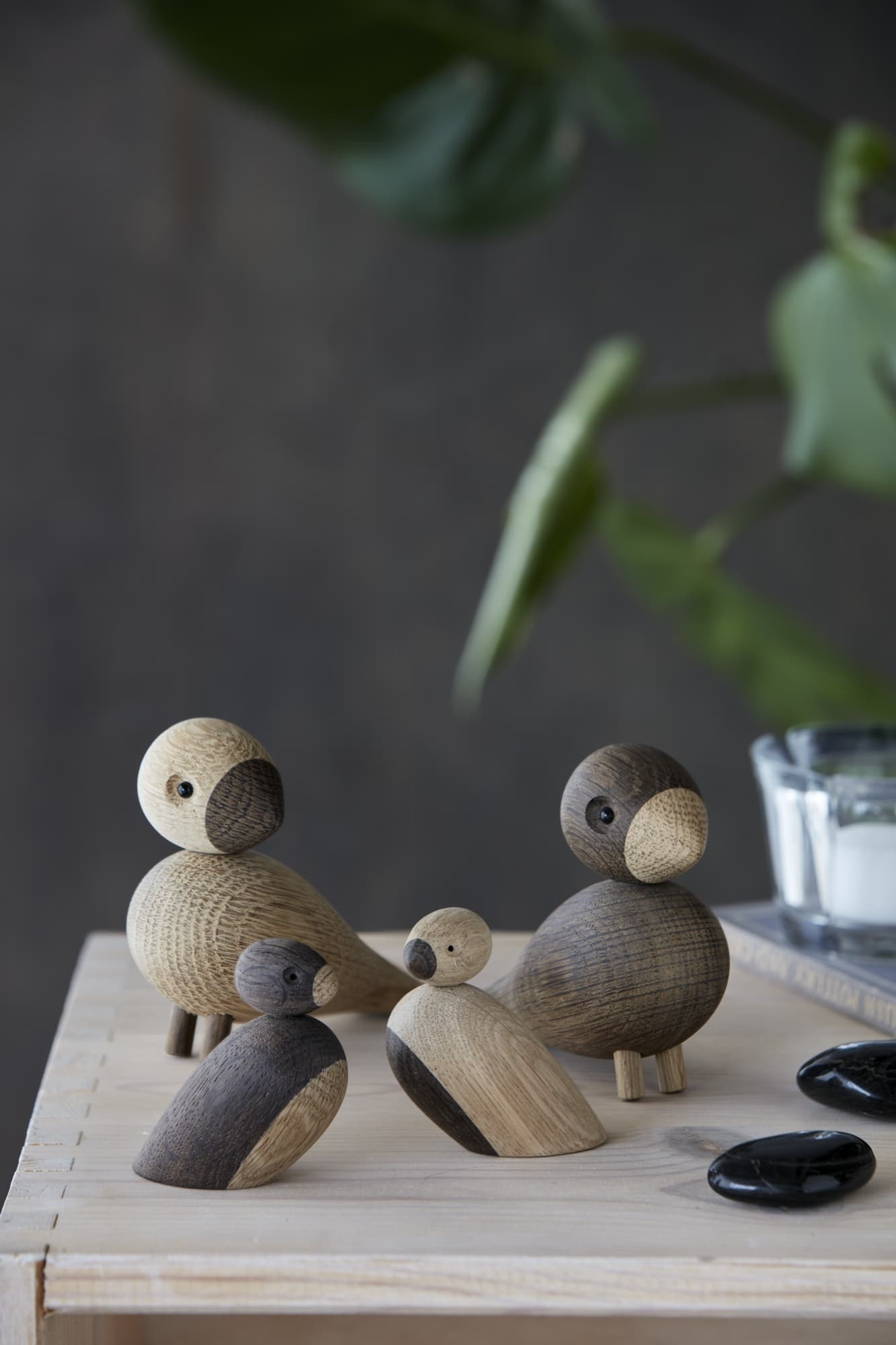 Kay Bojesen Lovebirds oak/smoked oak 1 Pair