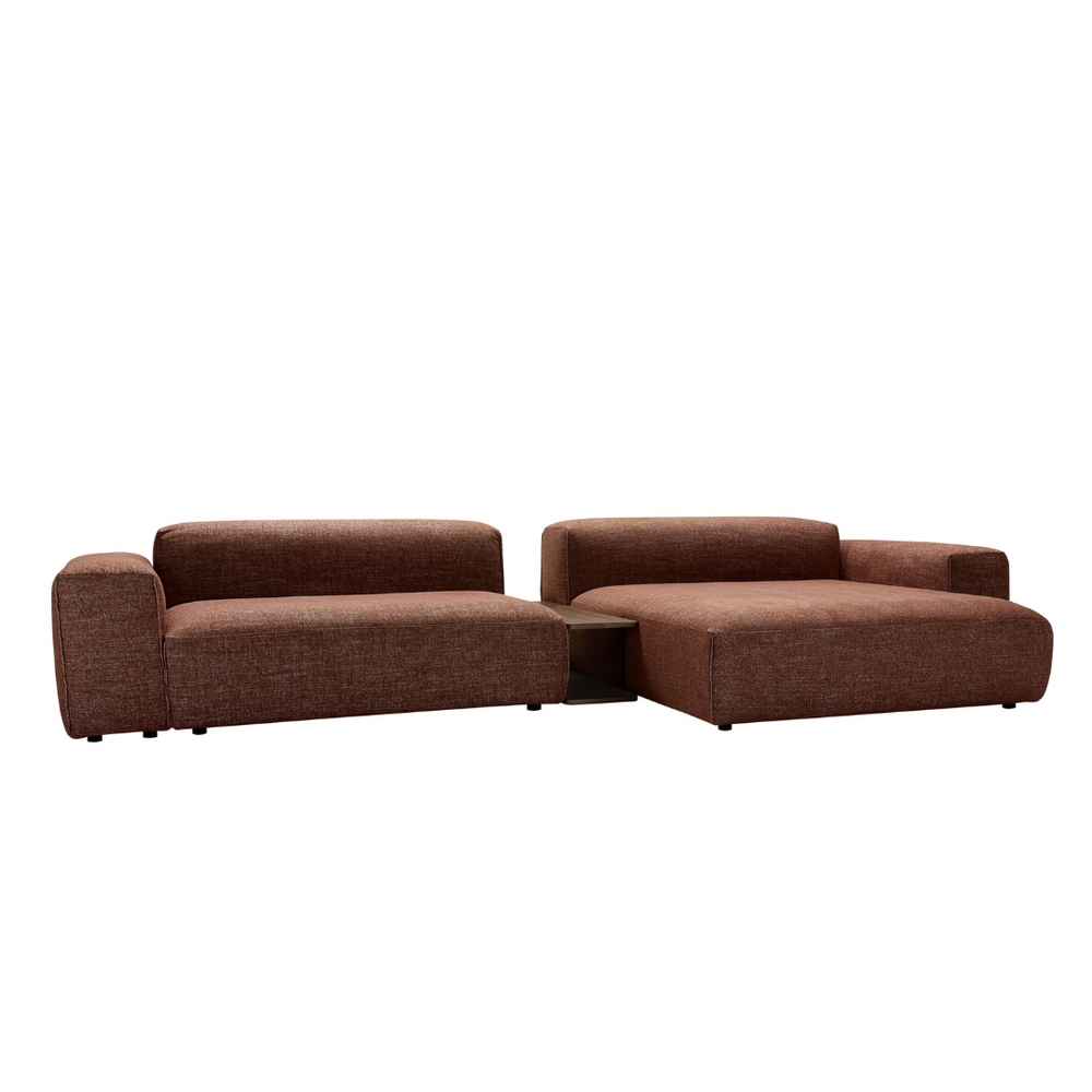 Sits Edda set 3 - Spicy Copper Brown + Walnut Coffee Table