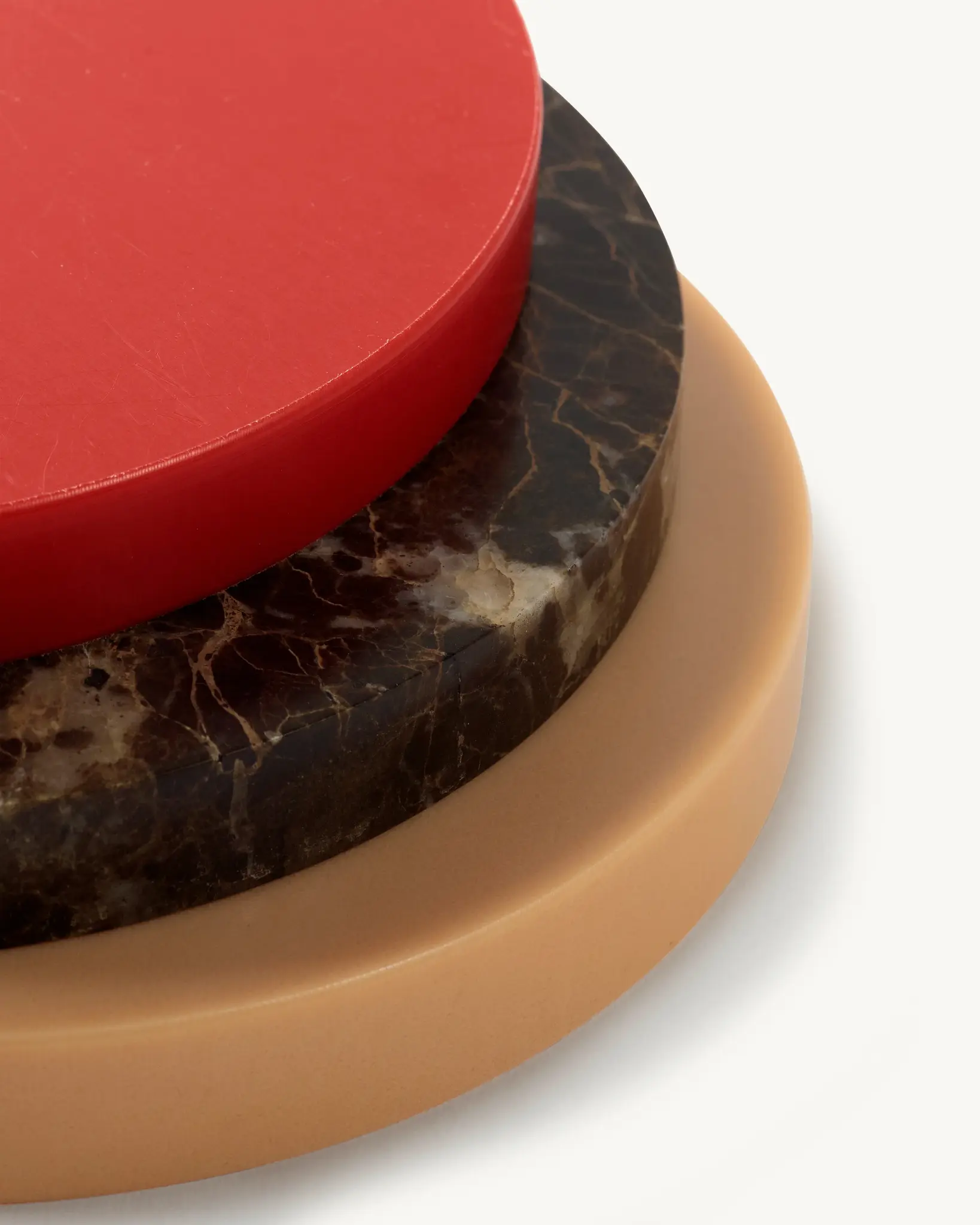 Valerie Objects Three Circles - Red Brown Pink