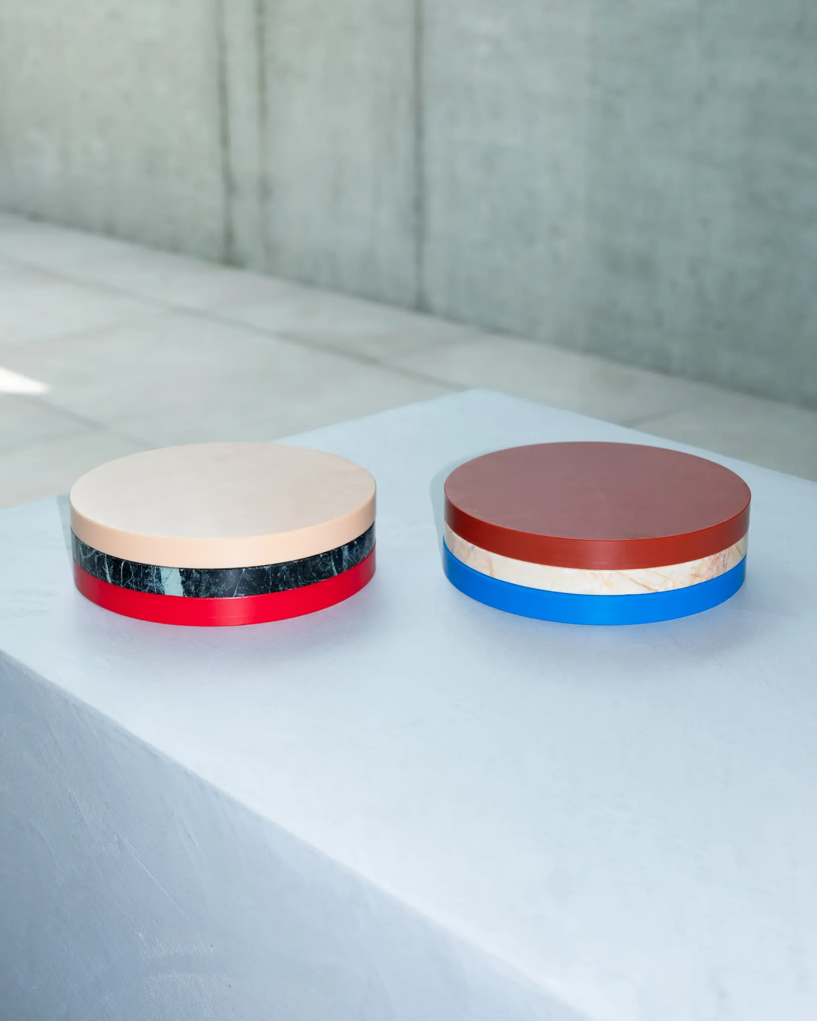 Valerie Objects Three Circles - Blue Pink Brown