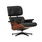 Vitra Eames Lounge Chair - Leder Premium Black/Santos Palisander