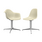 Vitra Set van 4 - Eames Fiberglass Side Chair DSL + Eames Fiberglass Armchair DAL met zitkussen in Moss Terracotta 012- Parchment/Gepolijst - SHOWROOM