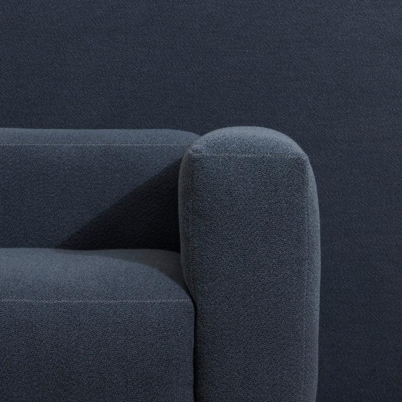 HAY Mags Soft 2,5 seater combination 1 - Turf blue grey/Light Grey Stitches