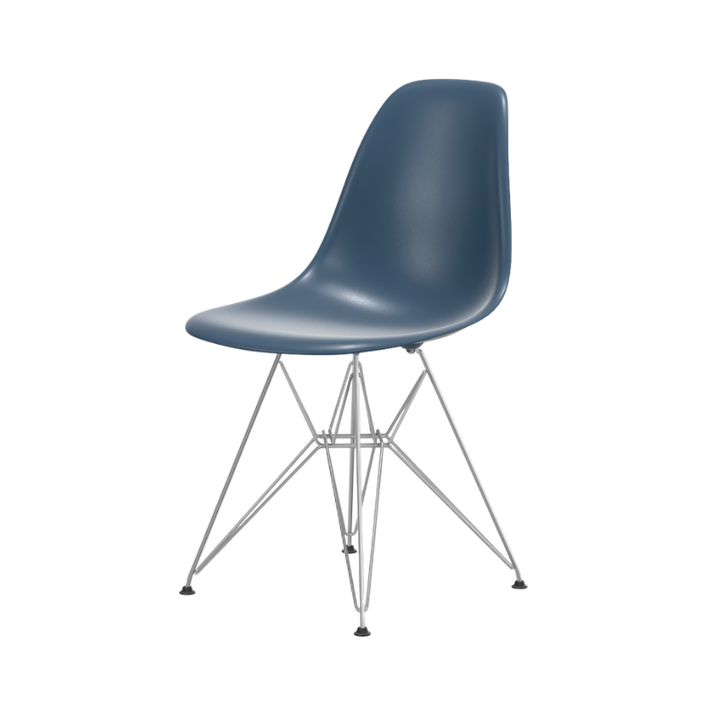 Vitra Eames Plastic Side Chair RE DSR - Verchroomd Onderstel