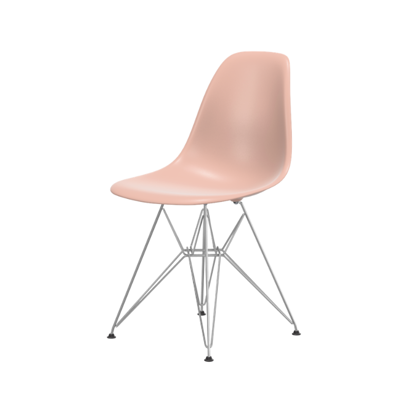 Vitra Eames Plastic Side Chair RE DSR - Verchroomd Onderstel