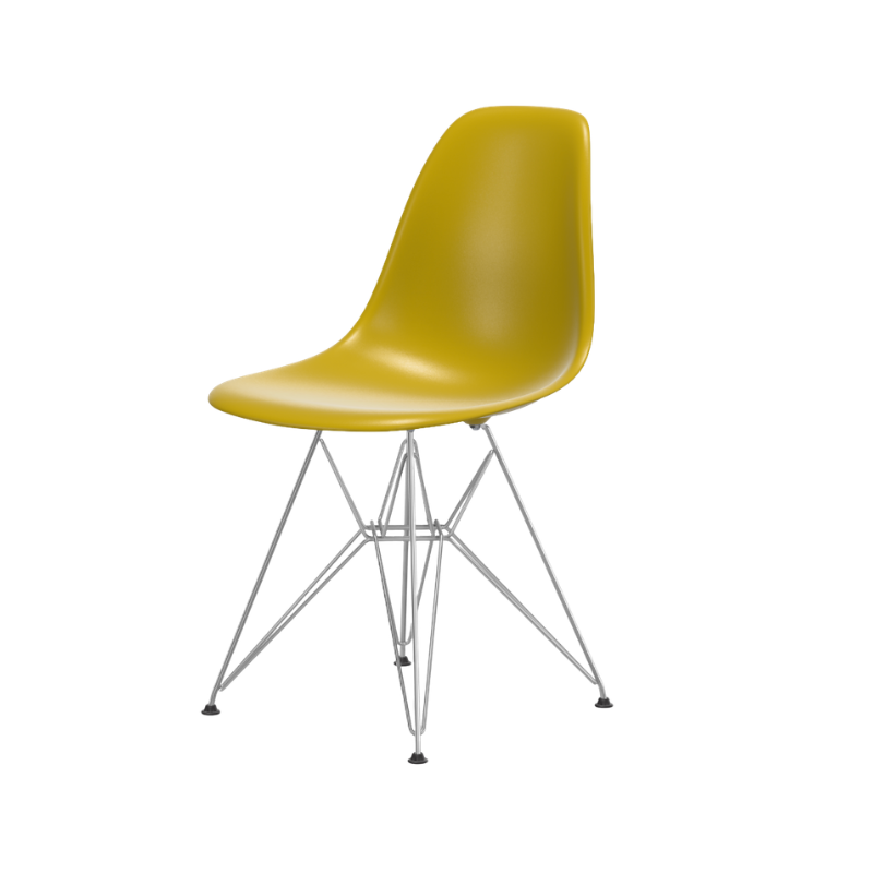 Vitra Eames Plastic Side Chair RE DSR - Verchroomd Onderstel