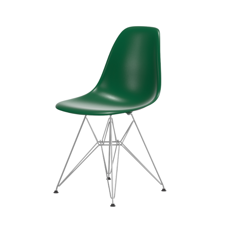 Vitra Eames Plastic Side Chair RE DSR - Verchroomd Onderstel