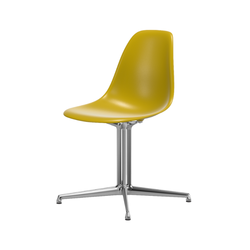 Vitra Eames Plastic Side Chair RE DSL - Gepolijst Onderstel