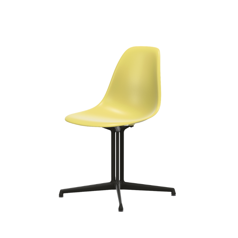 Vitra Eames Plastic Side Chair RE DSL - Basic Dark Poedercoat (Glad) Onderstel