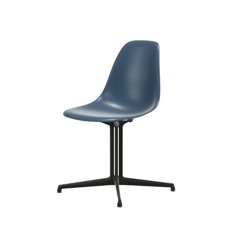 Vitra Eames Plastic Side Chair RE DSL - Basic Dark Poedercoat (Glad) Onderstel